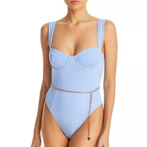 WeWoreWhat Vintage Danielle Belted One Piece Swimsuit